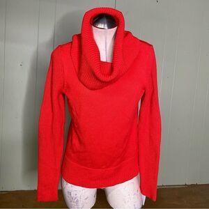 Lauren‎ Ralph Lauren Orange Wool Blend Cowl Neck Sweater Women’s Size Medium